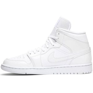Wmns Air Jordan 1 Mid 'Triple White' BQ6472-100