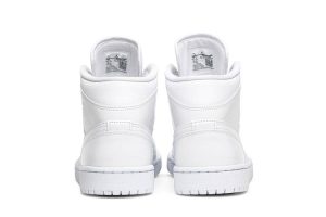 Wmns Air Jordan 1 Mid 'Triple White' BQ6472-100