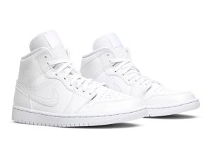 Wmns Air Jordan 1 Mid 'Triple White' BQ6472-100