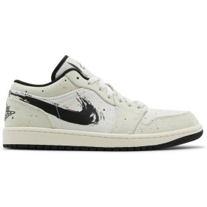 Air Jordan 1 Low 'Brushstroke Swoosh - Paint Splatter' DM3528-100