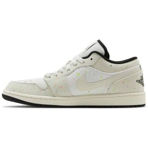 Air Jordan 1 Low 'Brushstroke Swoosh - Paint Splatter' DM3528-100
