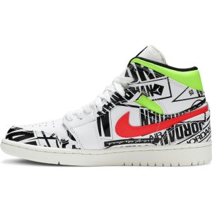 Air Jordan 1 Mid 'Over-Print Logos' 554724-119