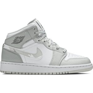 Air Jordan 1 Mid SE GS 'Swoosh Logo - Grey Camo' DD3235-100