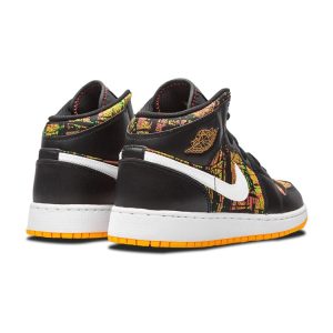 Air Jordan 1 Mid GS 'Black Laser Orange' 555112-003