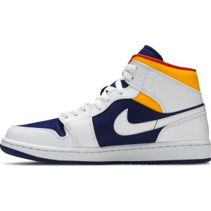 Air Jordan 1 Mid 'White Deep Royal Blue' 554724-131