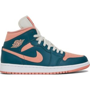 Wmns Air Jordan 1 Mid 'Dark Teal Green' BQ6472-308