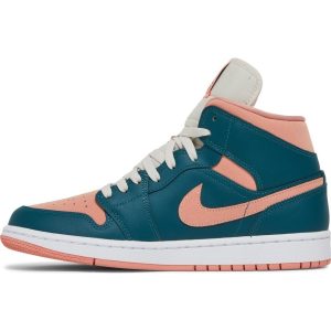 Wmns Air Jordan 1 Mid 'Dark Teal Green' BQ6472-308