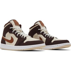 Wmns Air Jordan 1 Mid SE 'Cream Dark Chocolate' DO6699-200