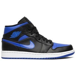 Air Jordan 1 Mid 'Black Hyper Royal' 554724-068