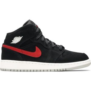 Air Jordan 1 Retro Mid GS 'Black University Red' 554725-065