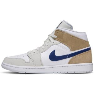 Air Jordan 1 Mid 'White Khaki Blue Void' DO6726-100