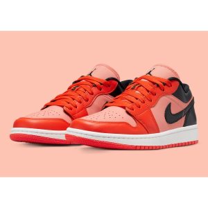 Wmns Air Jordan 1 Low SE 'Rush Orange Black' DM3379-600