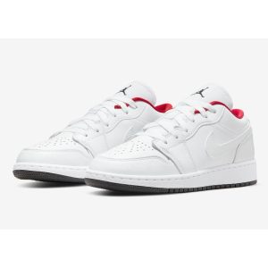 Air Jordan 1 Low GS 'White Gym Red' 553560-164