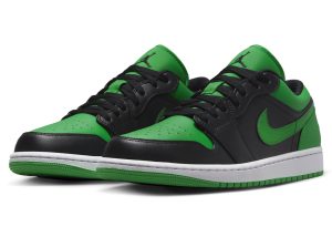 Air Jordan 1 Low 'Black Lucky Green' 553558-065